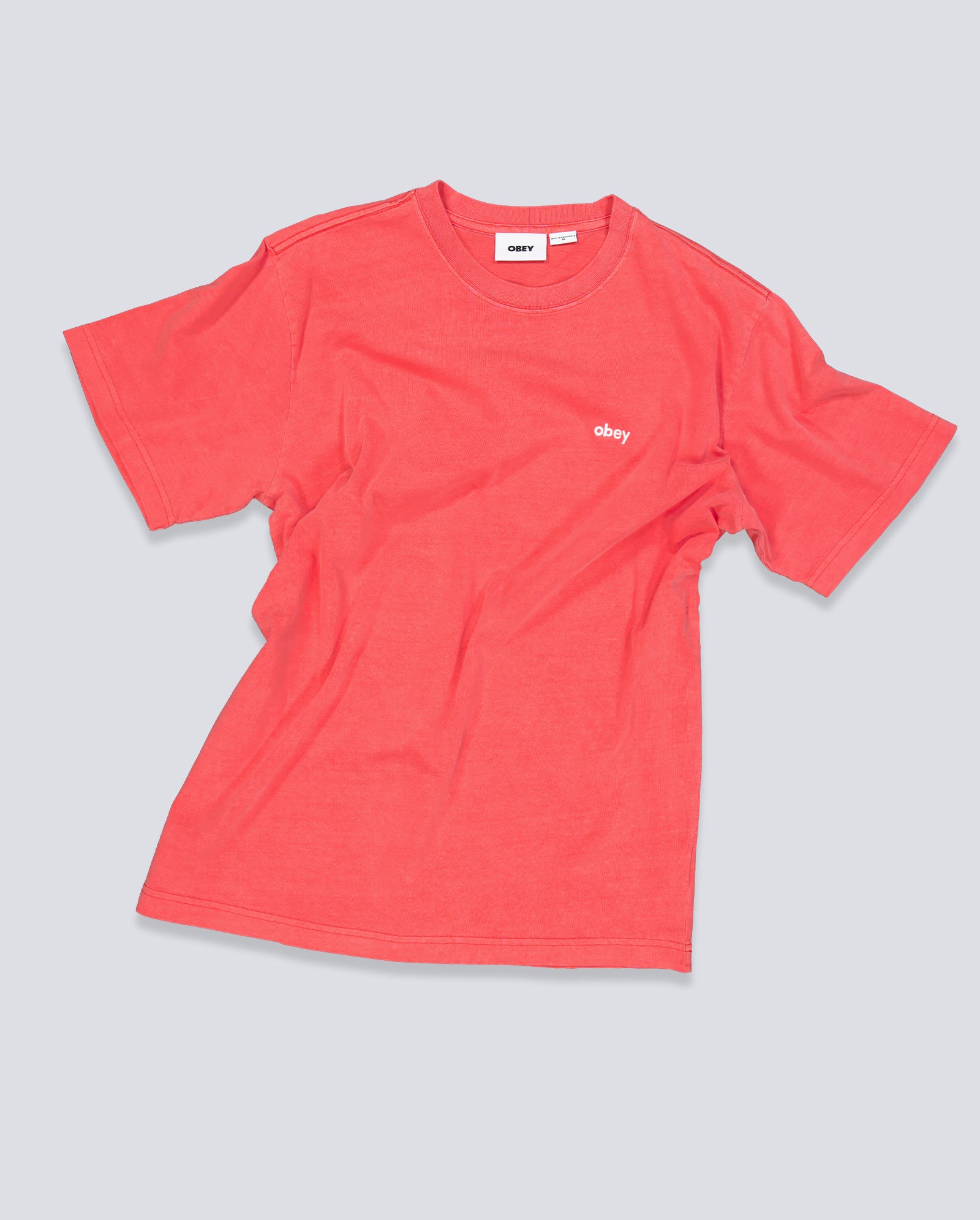 Camiseta Obey Lowercase Pigment Rojo Unisex