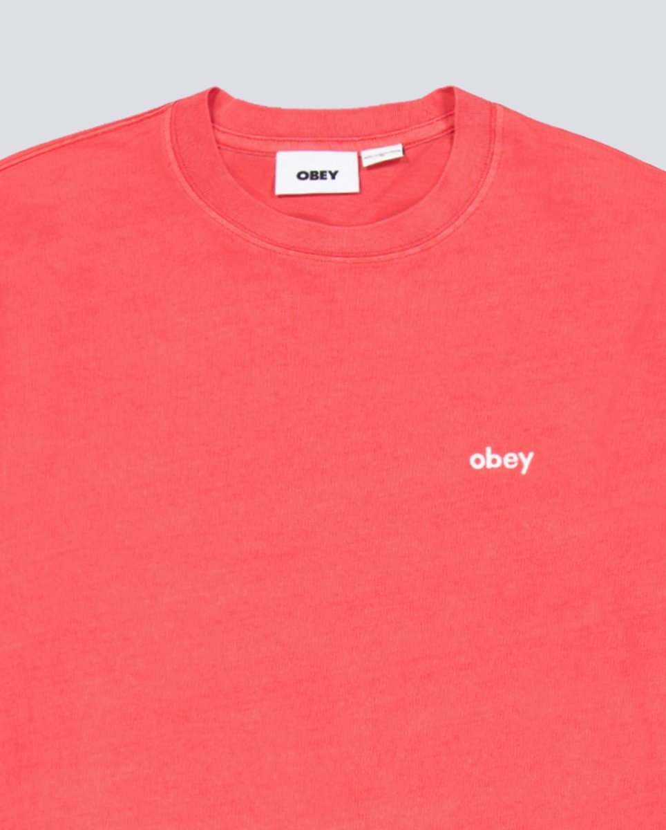 Camiseta Obey Lowercase Pigment Rojo Unisex