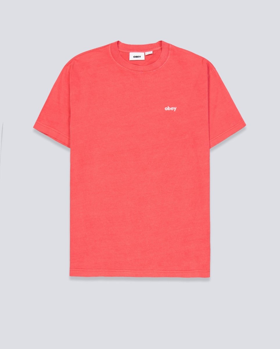 Camiseta Obey Lowercase Pigment Rojo Unisex