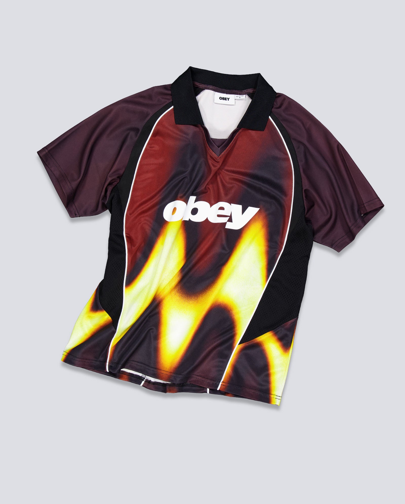 Camiseta Obey Blurred Soccer Jersey Rojo Unisex