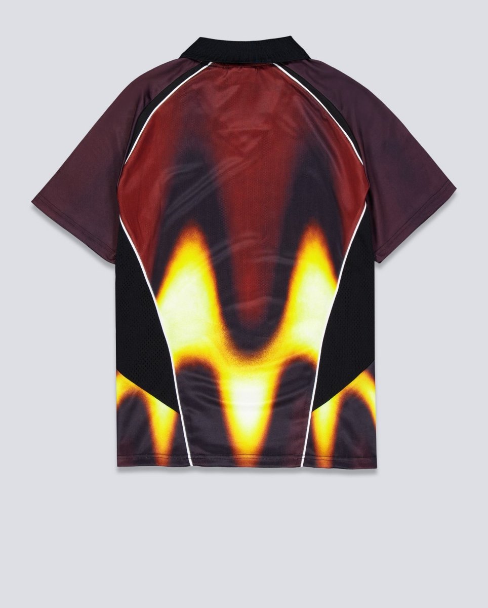 Camiseta Obey Blurred Soccer Jersey Rojo Unisex