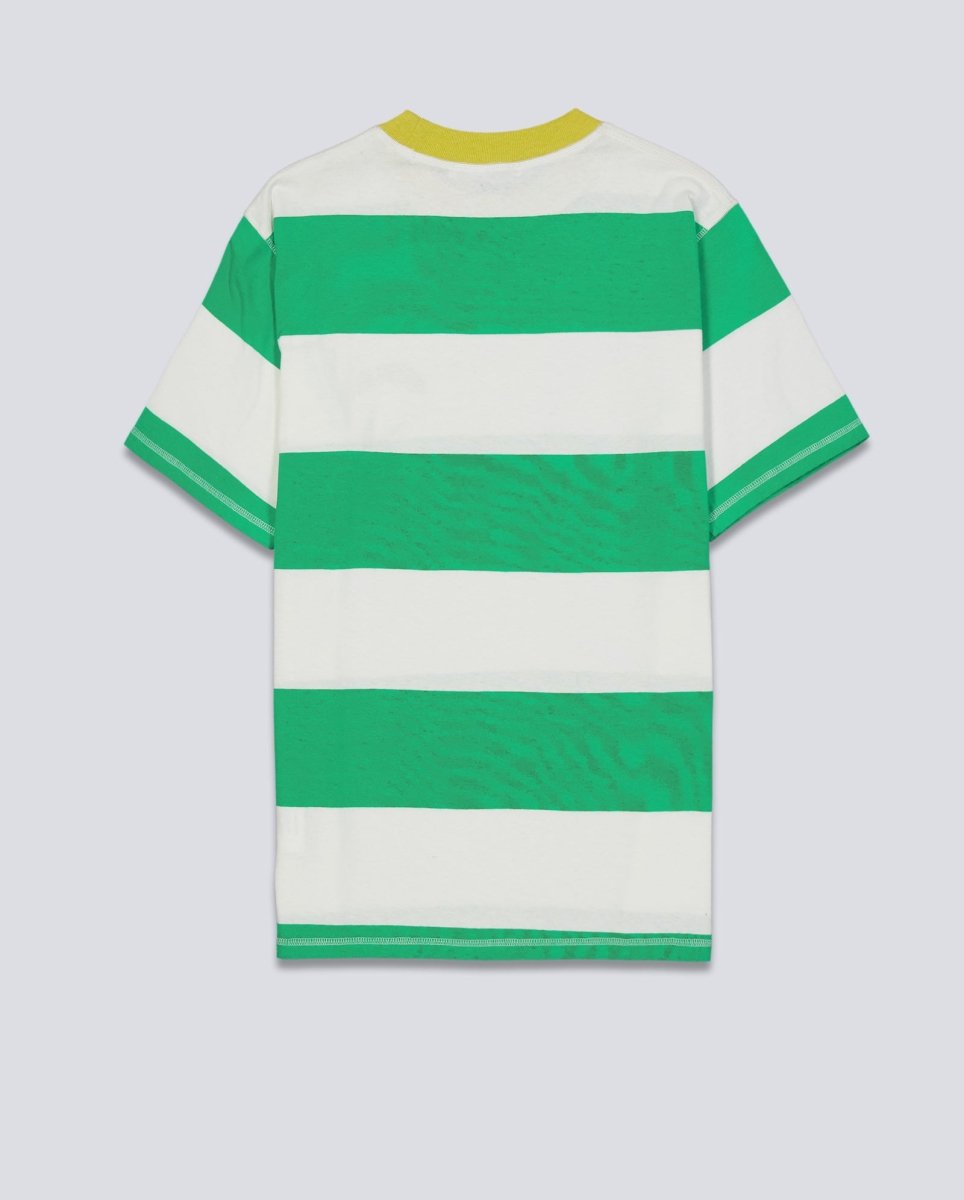 Camiseta Edmmond Studios Striped Blanca y Verde Unisex