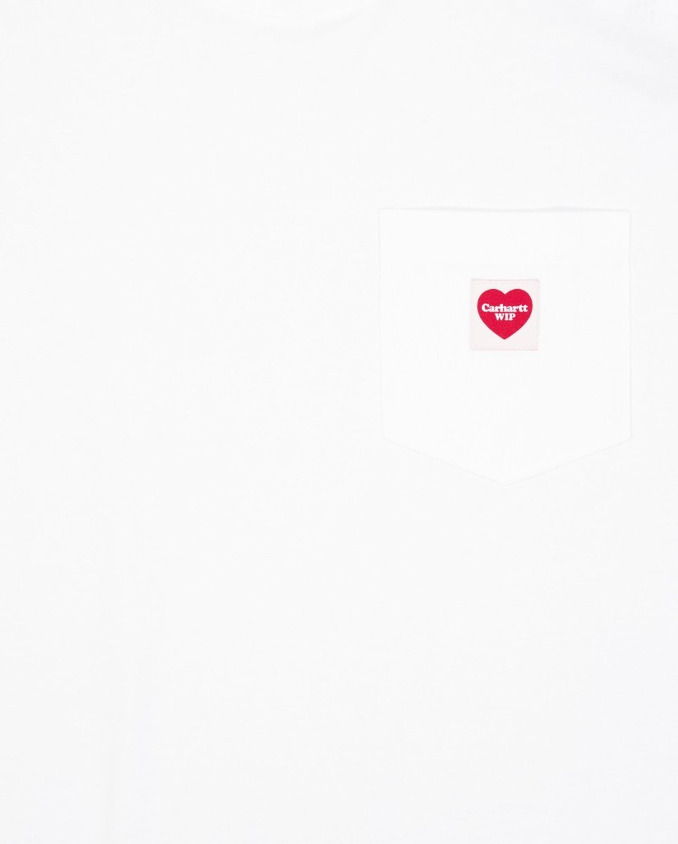 Camiseta Carhartt WIP S/S Pocket Heart Blanco Unisex