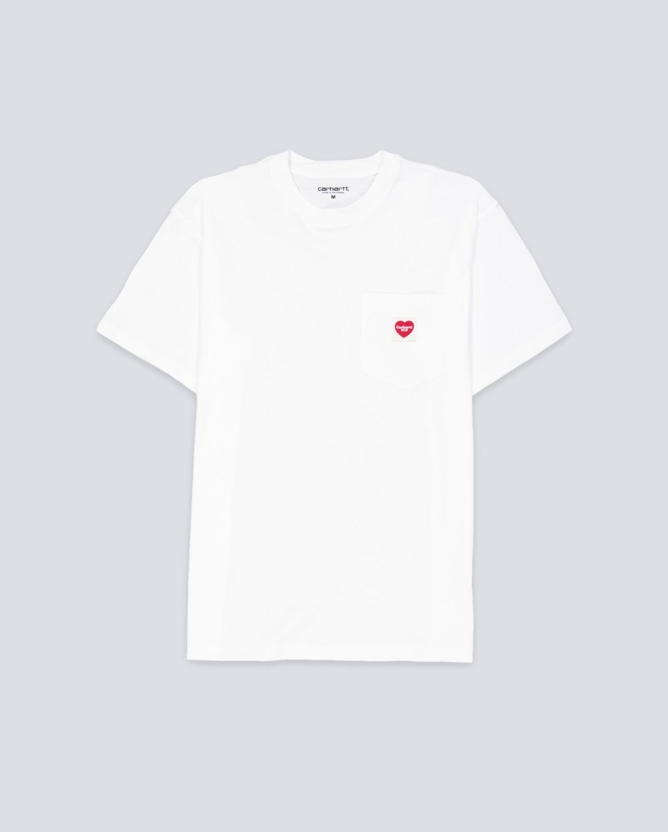Camiseta Carhartt WIP S/S Pocket Heart Blanco Unisex