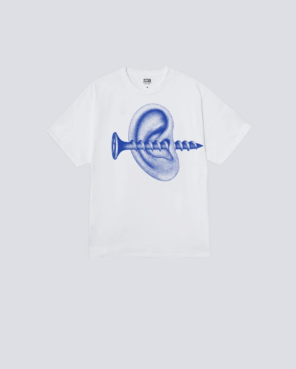 Camiseta Obey Records Ear Blanco Hombre