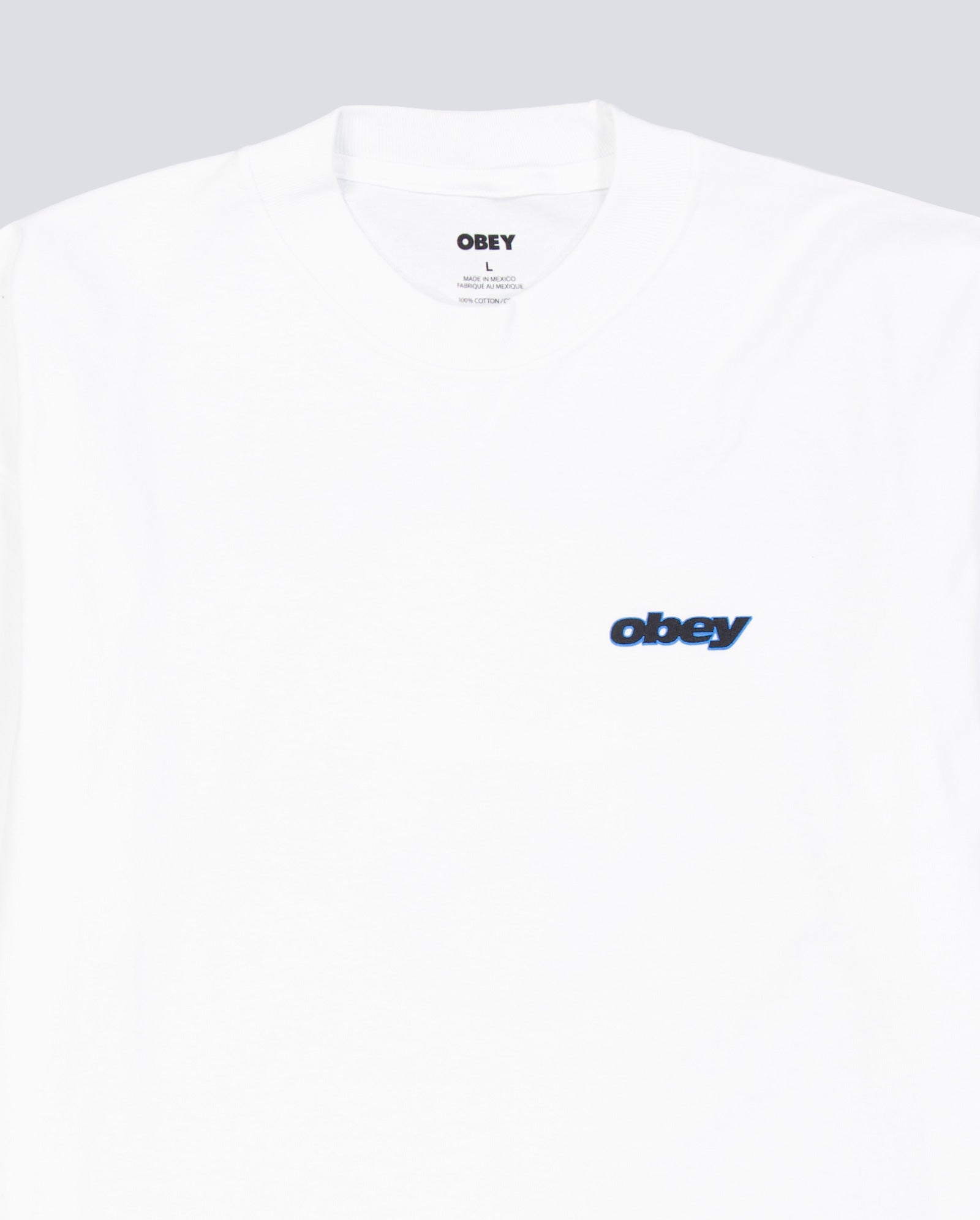 Camiseta Obey Lips Blanco Hombre