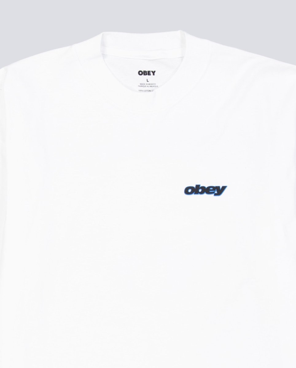 Camiseta Obey Lips Blanco Hombre