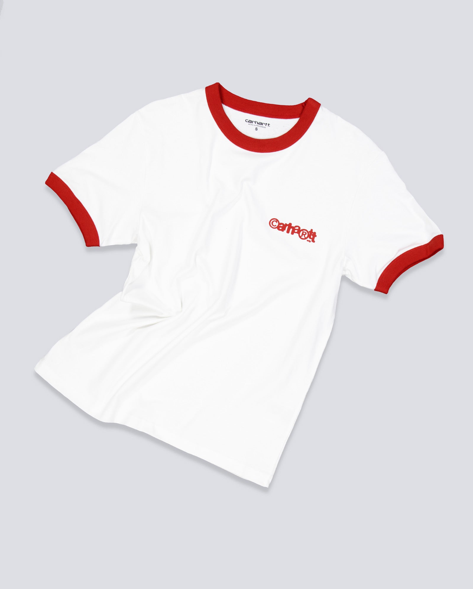 Camiseta Carhartt WIP Ringer IP Blanco Rojo Unisex