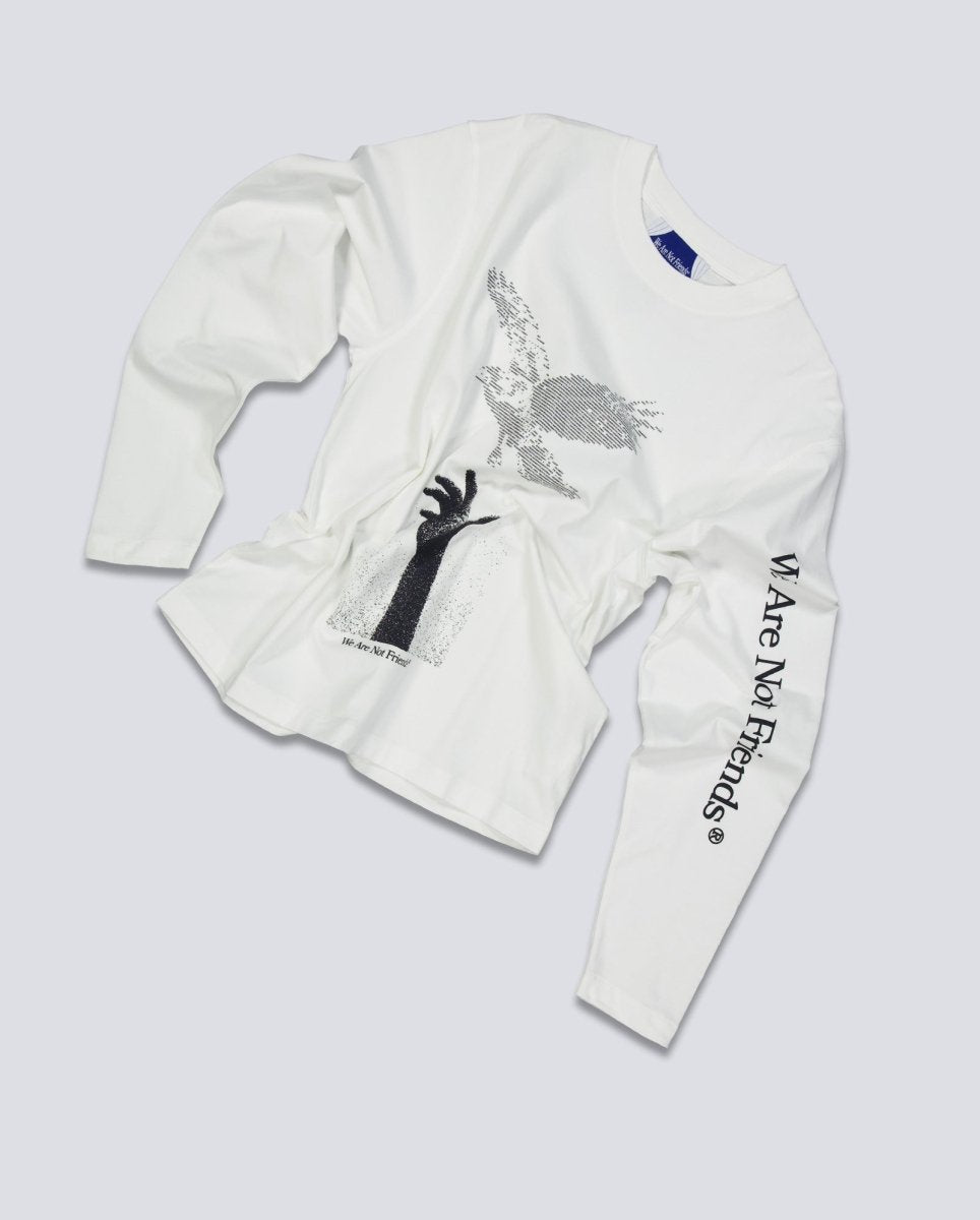 Sudadera We Are Not Friends AscII Falcon Blanca Unisex