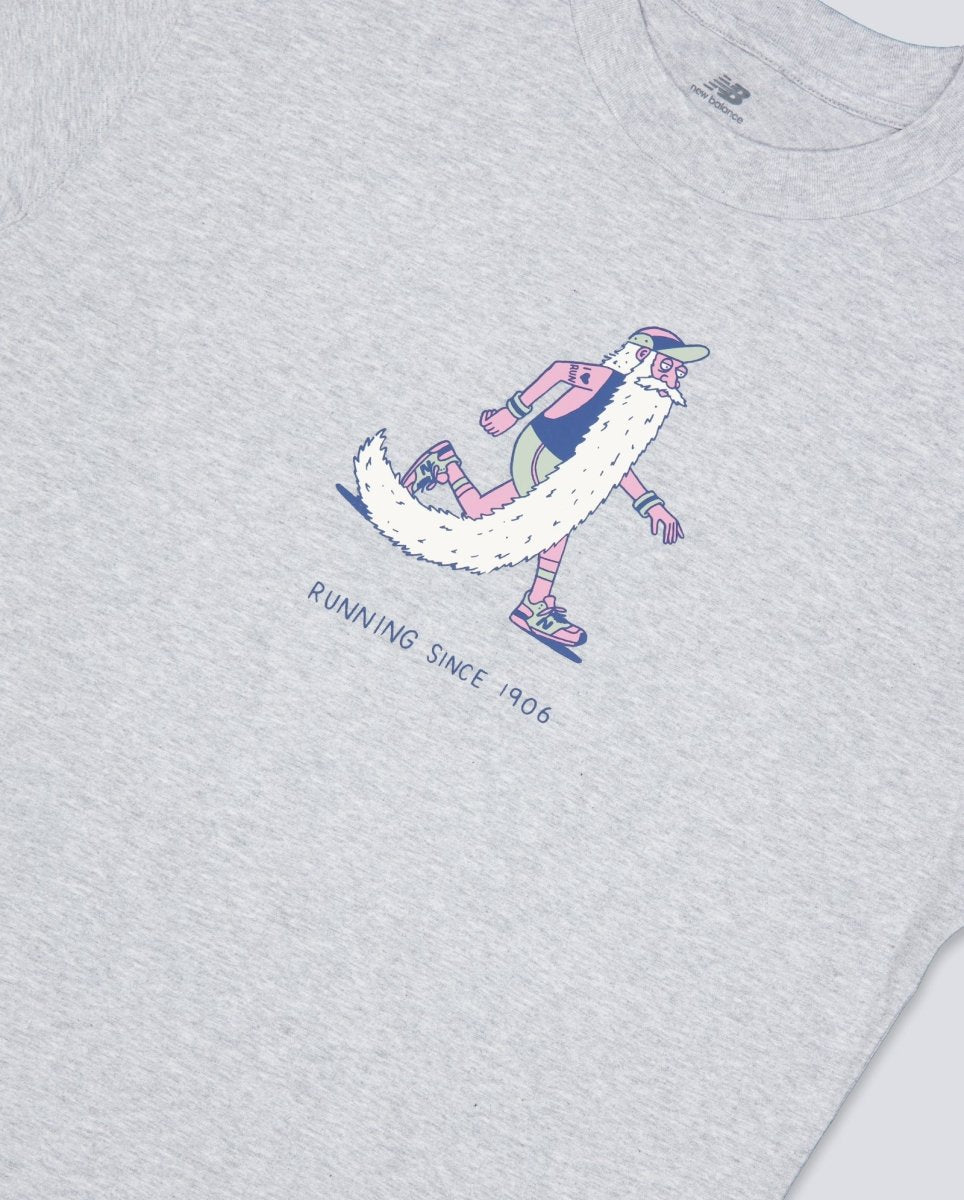 Camiseta New Balance Bearded Runner Gris Unisex