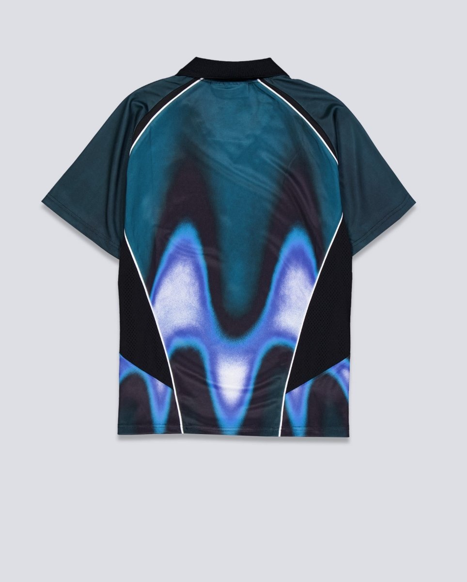 Camiseta Obey Blurred Soccer Jersey Azul Hombre