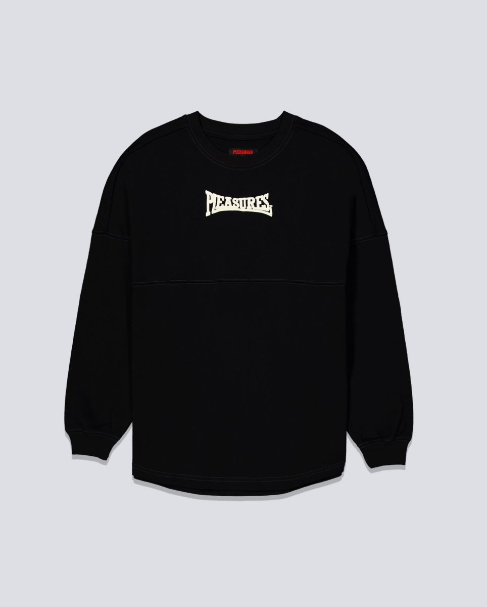 Camiseta Pleasures Bulldog Heavyweight Long Sleeve Negro Unisex