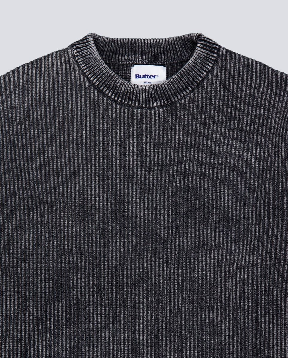 Jersey Butter Goods Bleach Knit Sweater Negro Unisex
