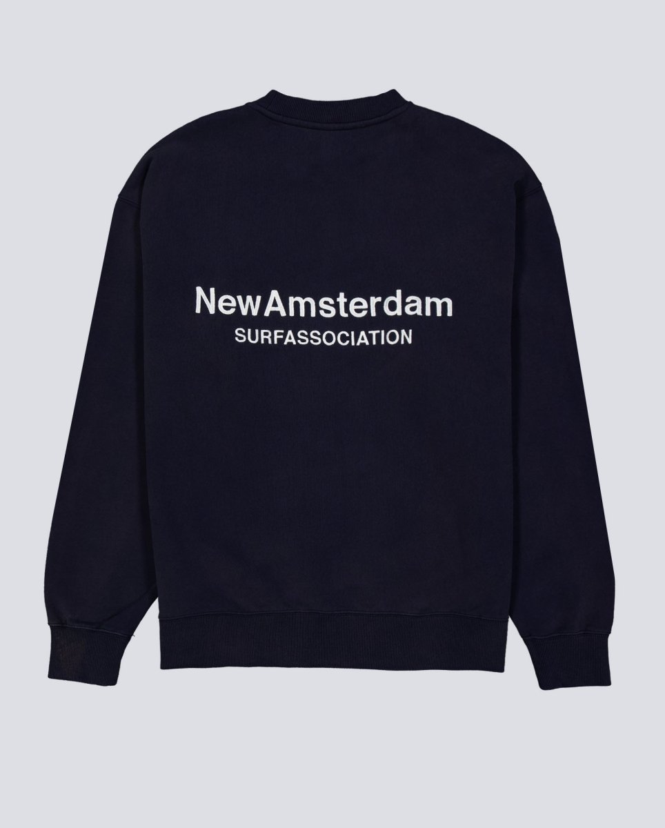 Sudadera New Amsterdam Surf Association Logo Crewneck Azul Unisex