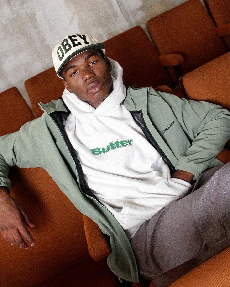 Sudadera Butter Goods Outline Logo Gris Unisex