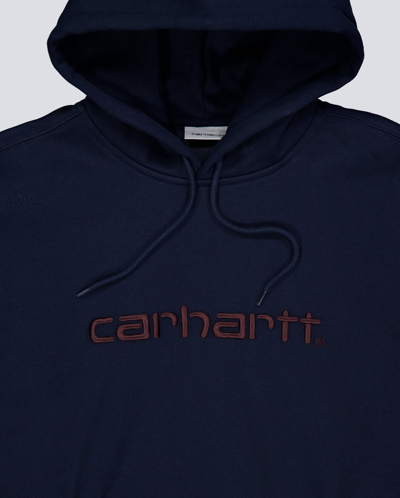 Sudadera Carhartt WIP Logo Marrón Con Capucha Azul Hombre