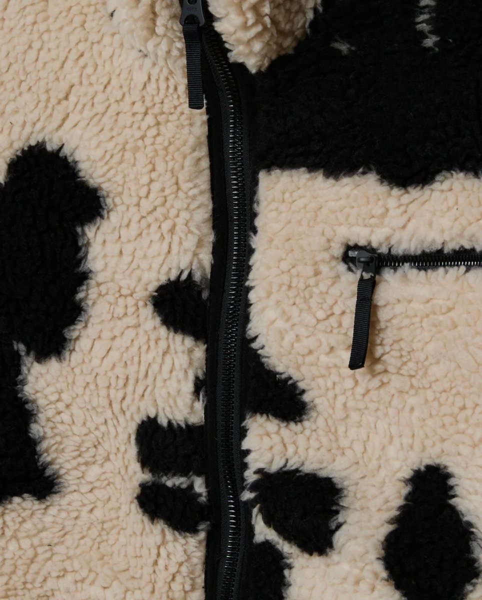 Chaqueta Polar Obey Shaggy Sherpa Negro Unisex