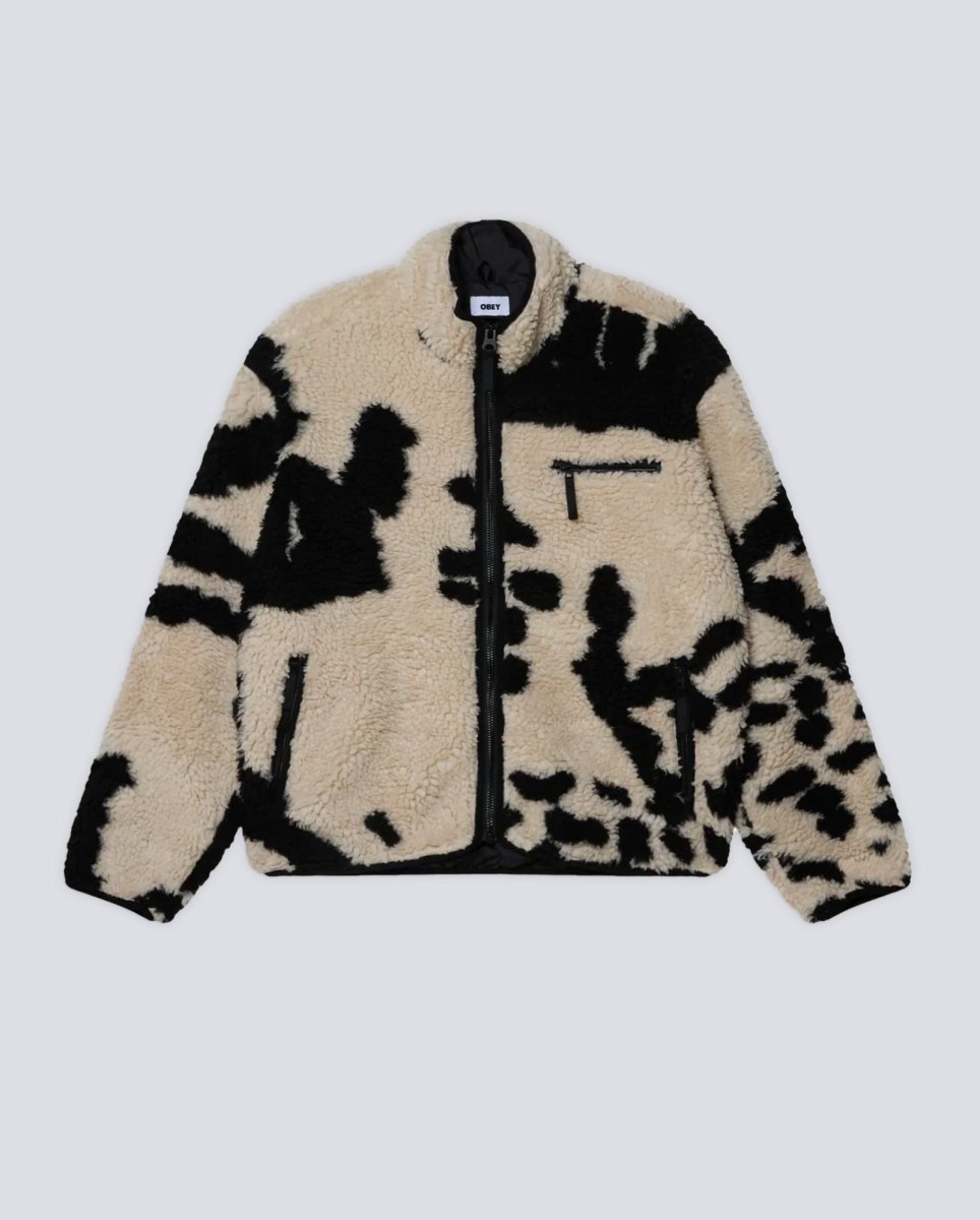 Chaqueta Polar Obey Shaggy Sherpa Negro Unisex