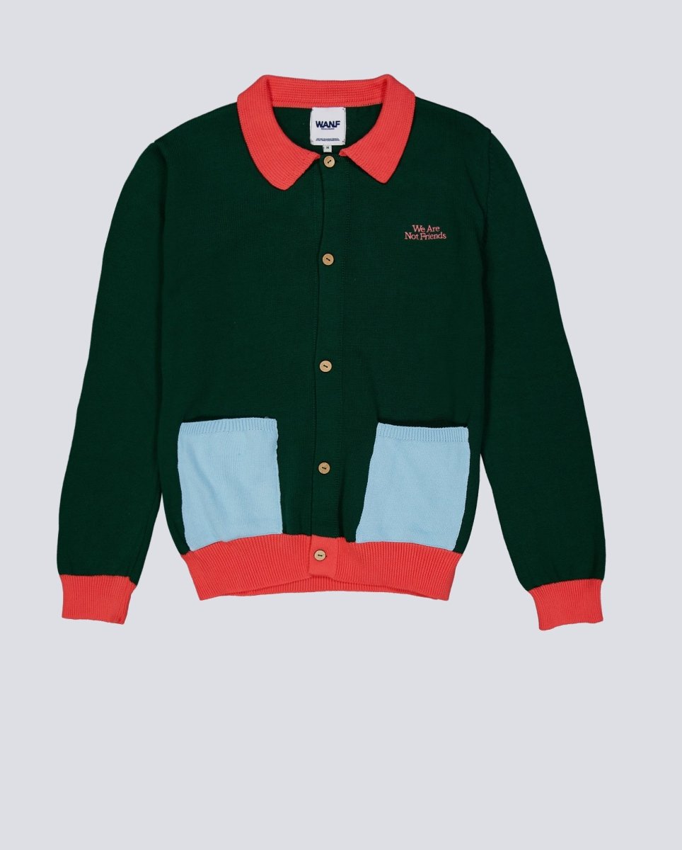 Cardigan We Are Not Friends Verde Unisex