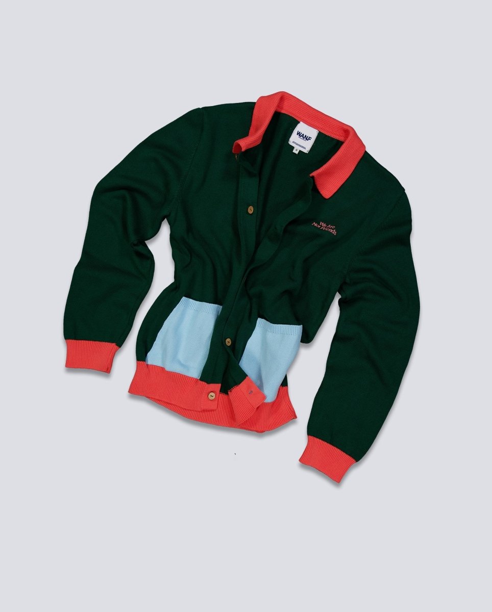 Cardigan We Are Not Friends Verde Unisex