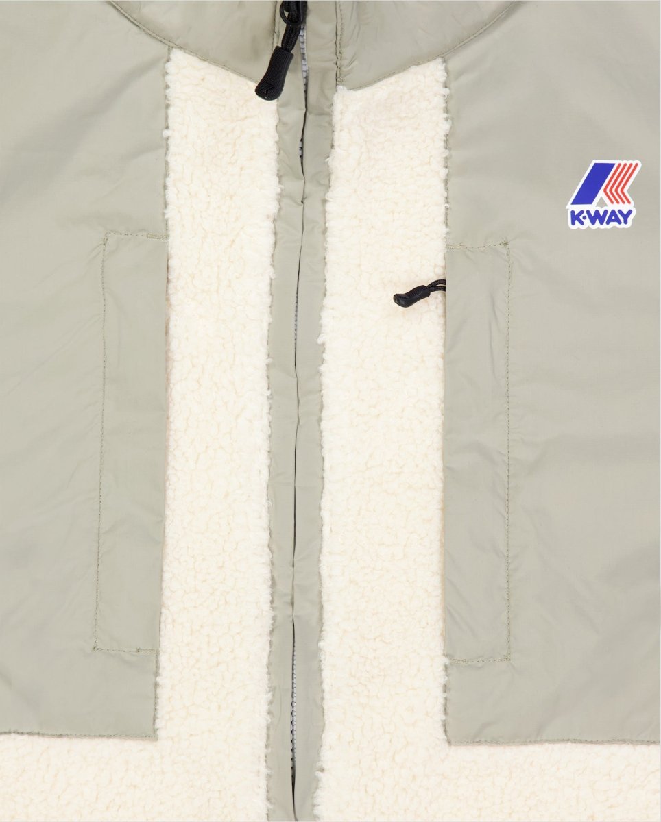 Chaqueta Polar K-Way Sixte 40 Orsetto Verde Y Beige Unisex