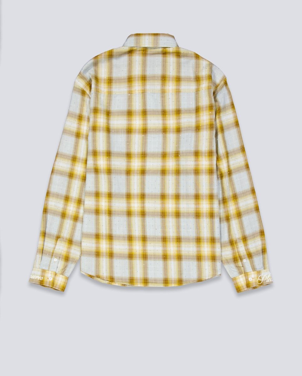 Camisa Pleasues Dizzle Button Up Dijon Amarilla Unisex