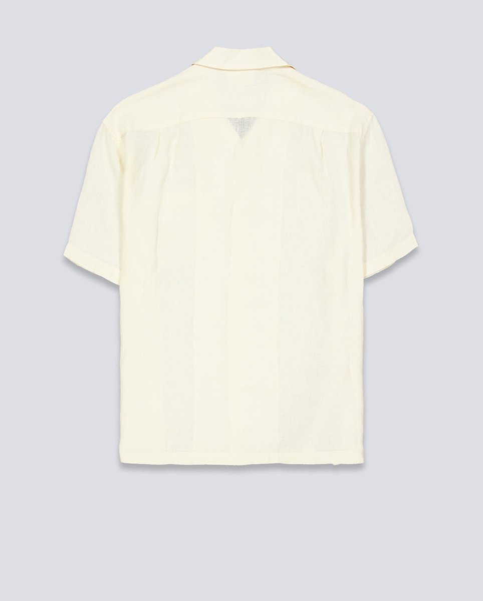 Camisa Lacoste Casual Manga Corta Beige Hombre