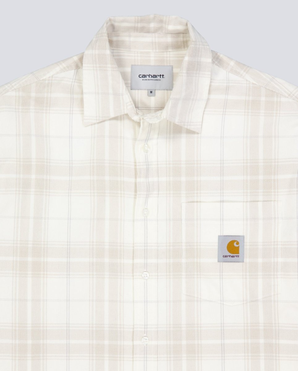 Camisa Carhartt WIP L/S Wilber de Cuadros Beige Unisex