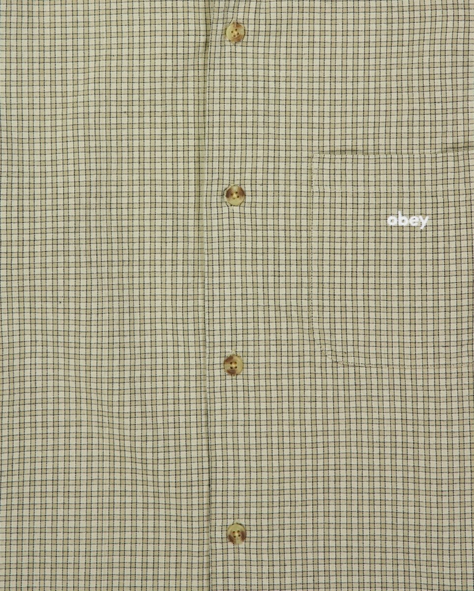 Camisa De Cuadros Obey Jimmy Woven Verde Hombre