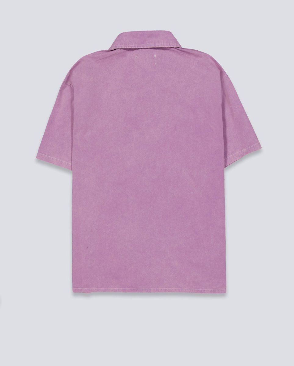 Camisa Butter Goods Contrast Stitch Morado Unisex