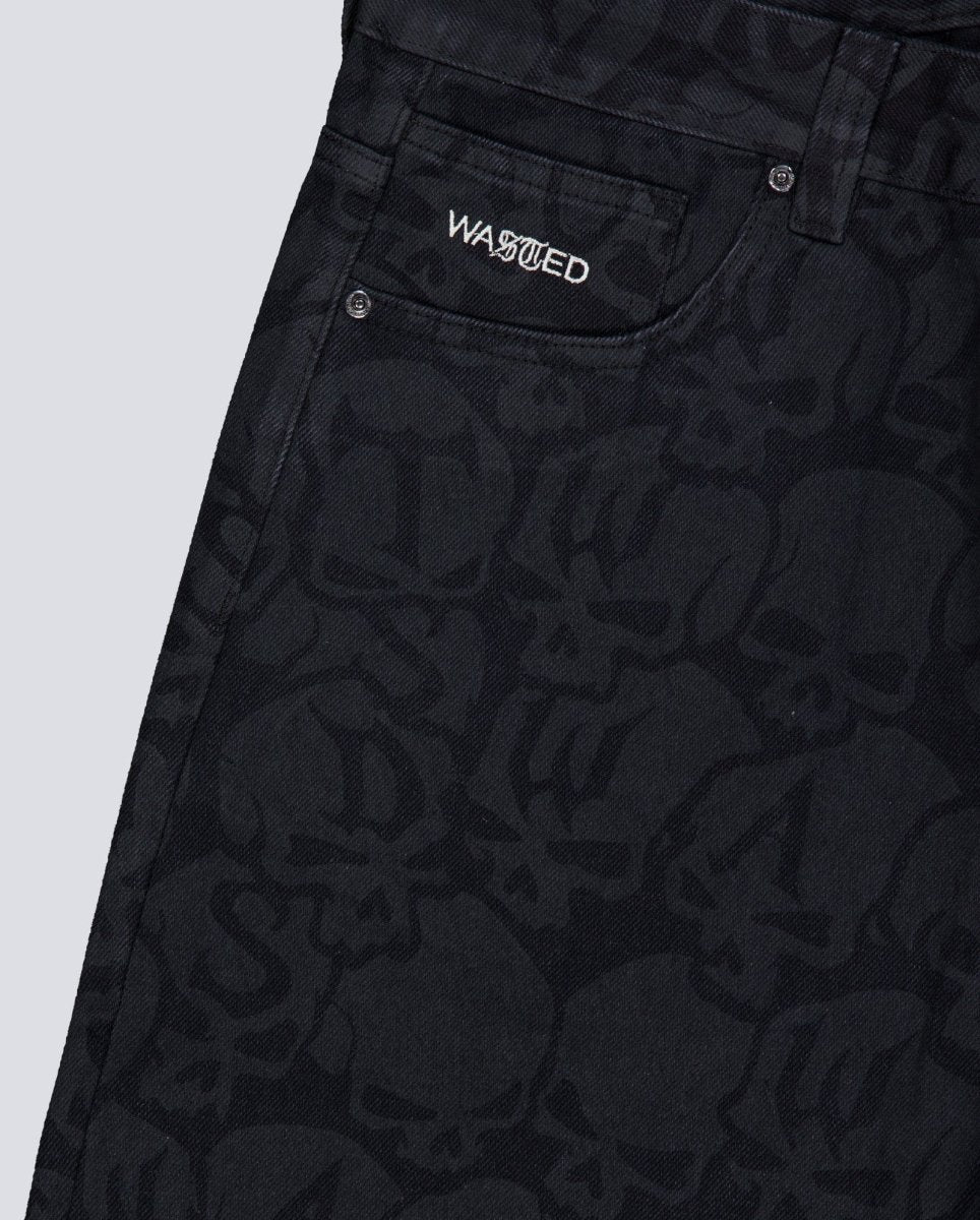 Pantalón Vaquero Wasted Paris Bury Casper Negro Unisex