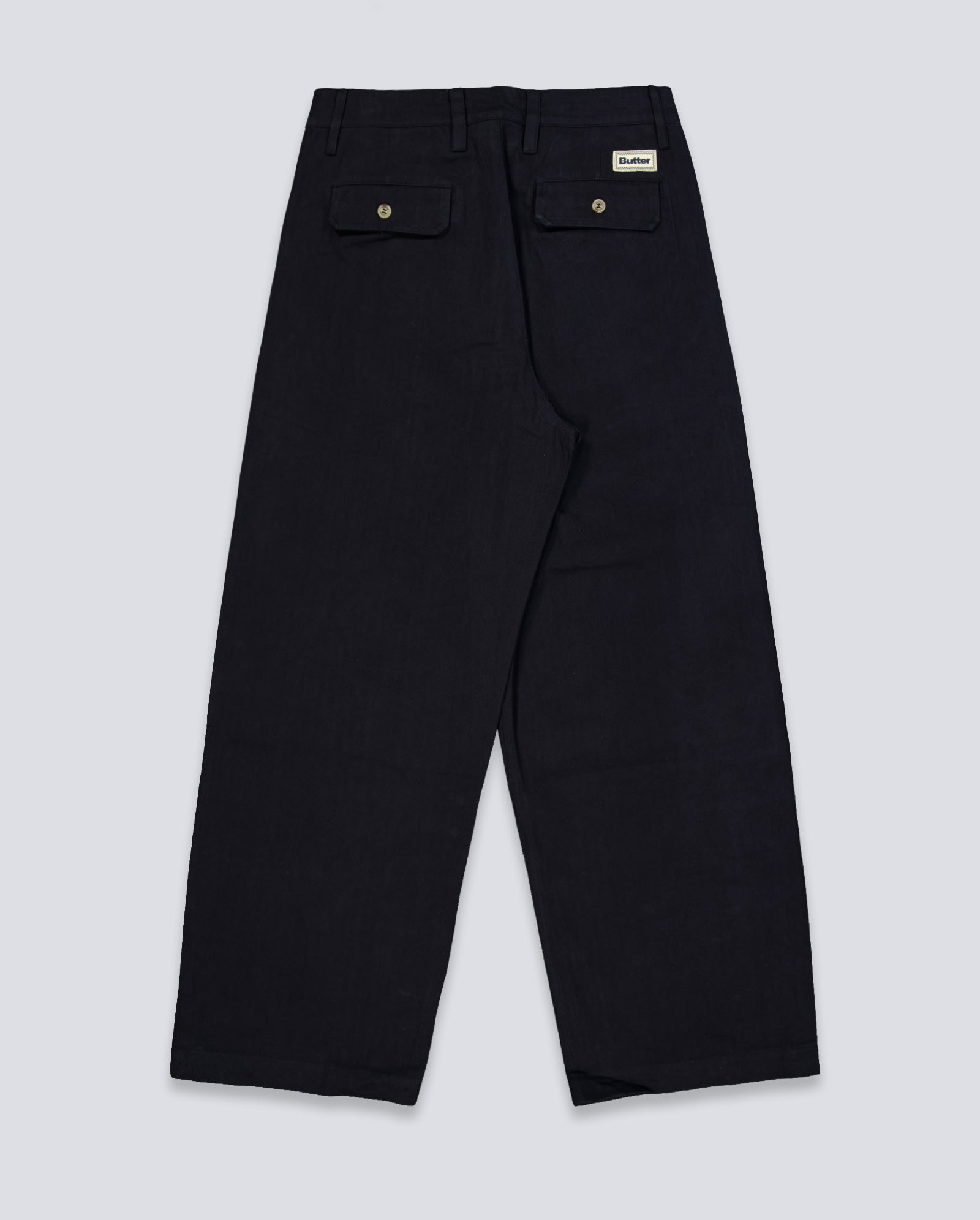 Pantalón Butter Goods Pleated Negro Hombre
