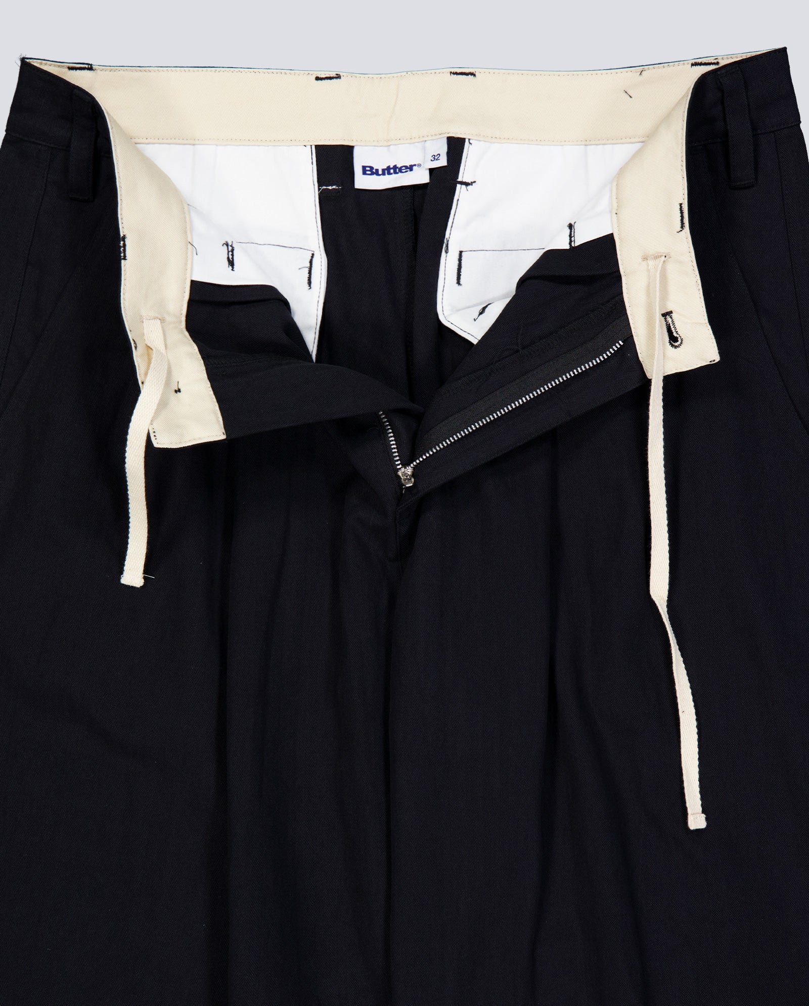Pantalón Butter Goods Pleated Negro Hombre