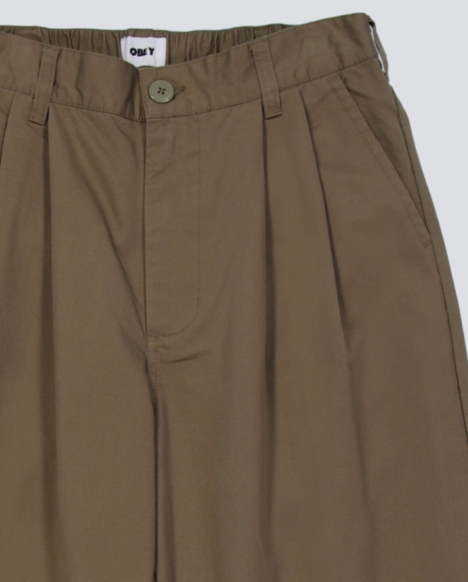 Pantalón Obey Foster Pleated Verde Hombre