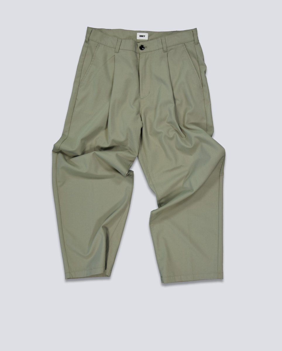 Pantalón Largo Plisado Obey Caqui Unisex 142020270-DSG