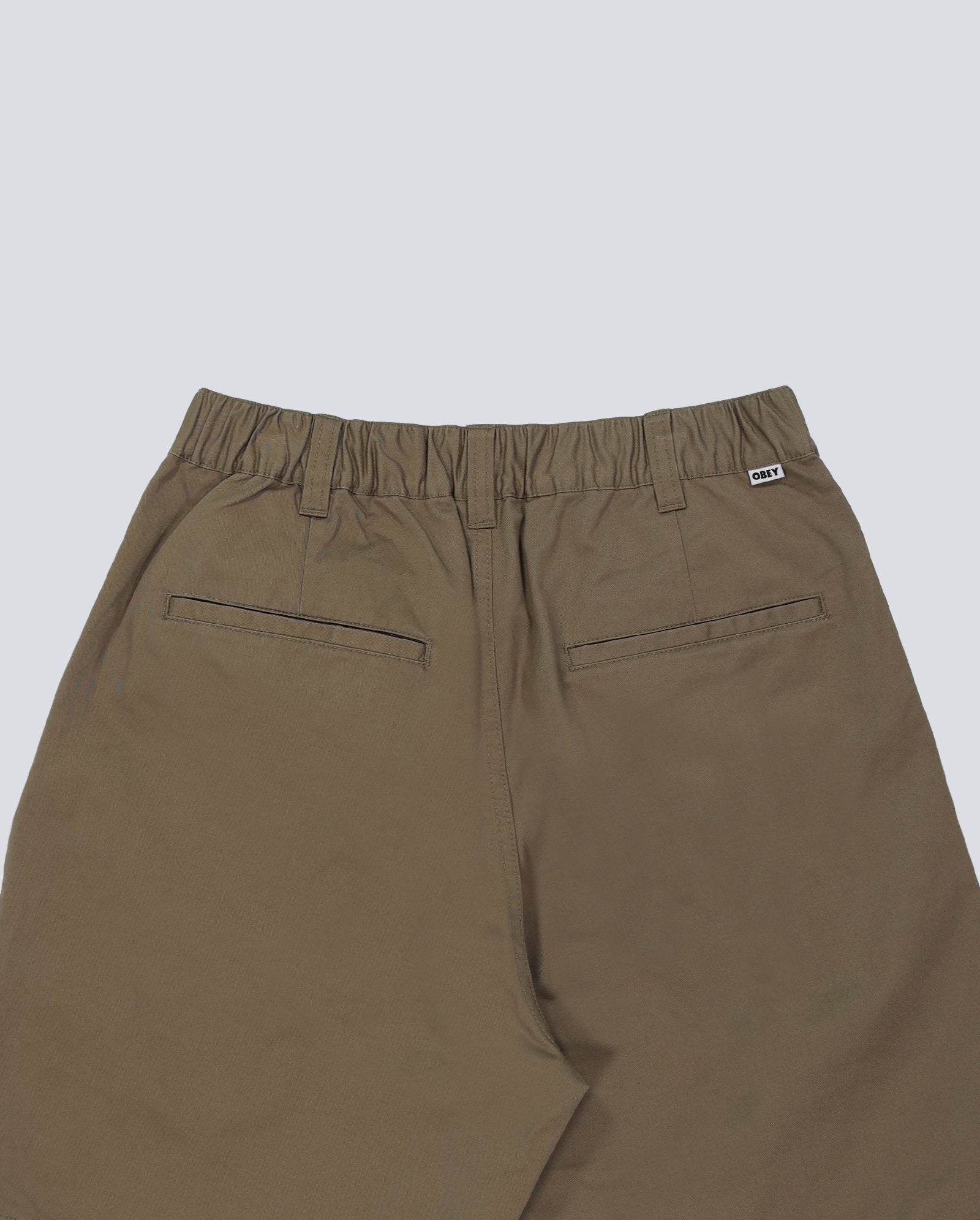 Pantalón Corto Obey Foster Pleated Verde Hombre