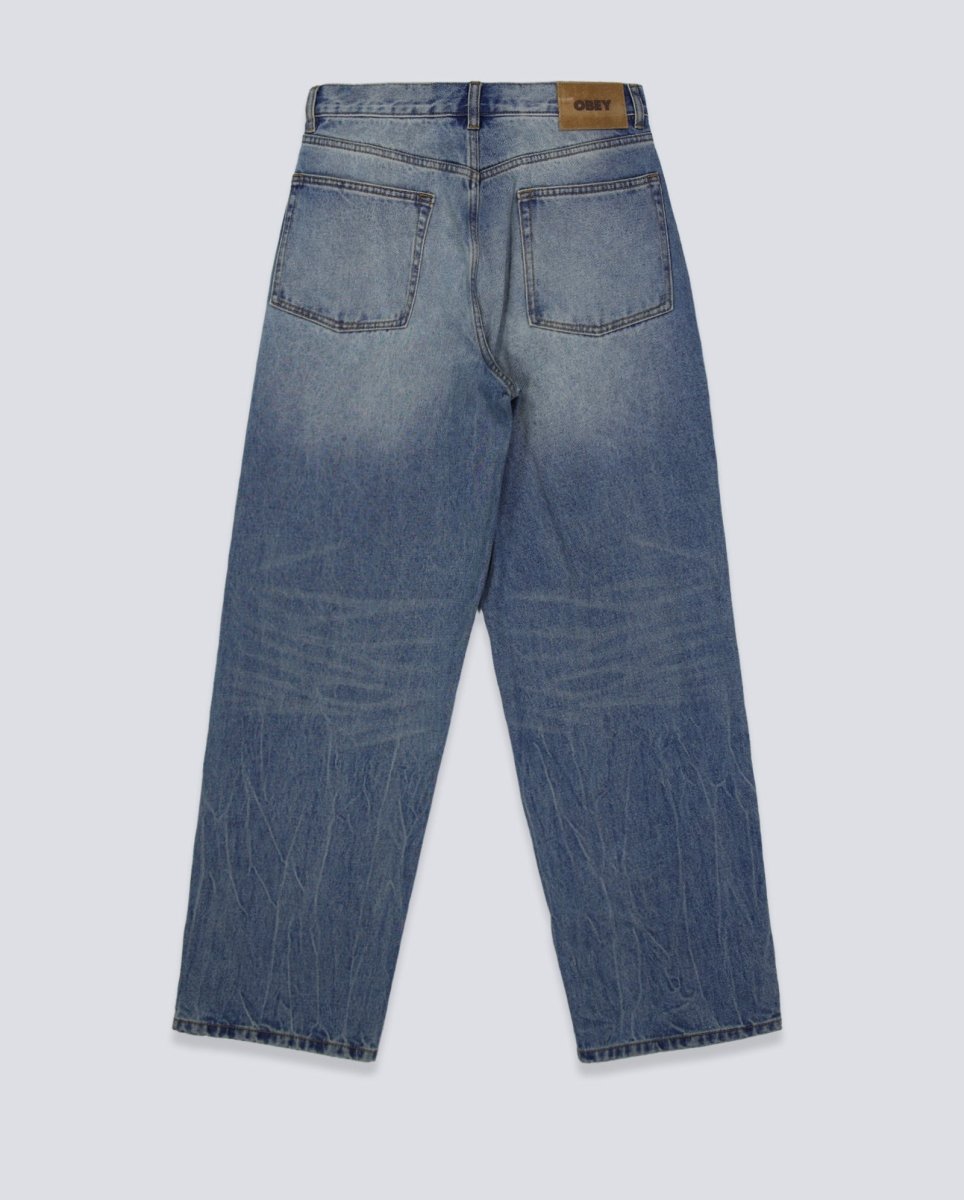 Pantalón Obey Class Baggy Vintage Denim Azul Hombre