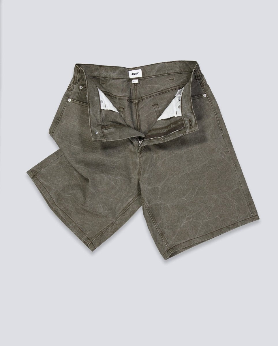 Pantalón Corto Obey Bigwig Baggy Verde Hombre