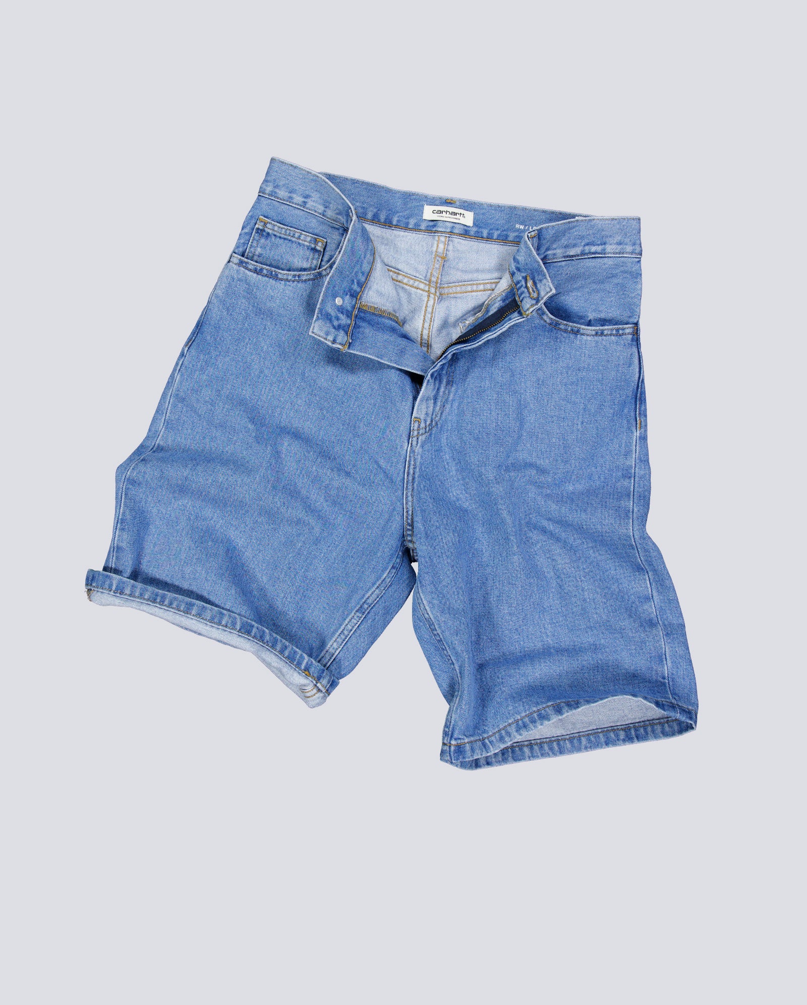 Pantalón Corto Carhartt WIP Brandon Azul Claro Hombre