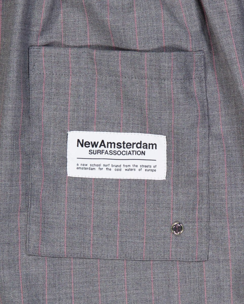 Pantalón Corto New Amsterdam Surf Association Wool Work Gris Rosa Unisex