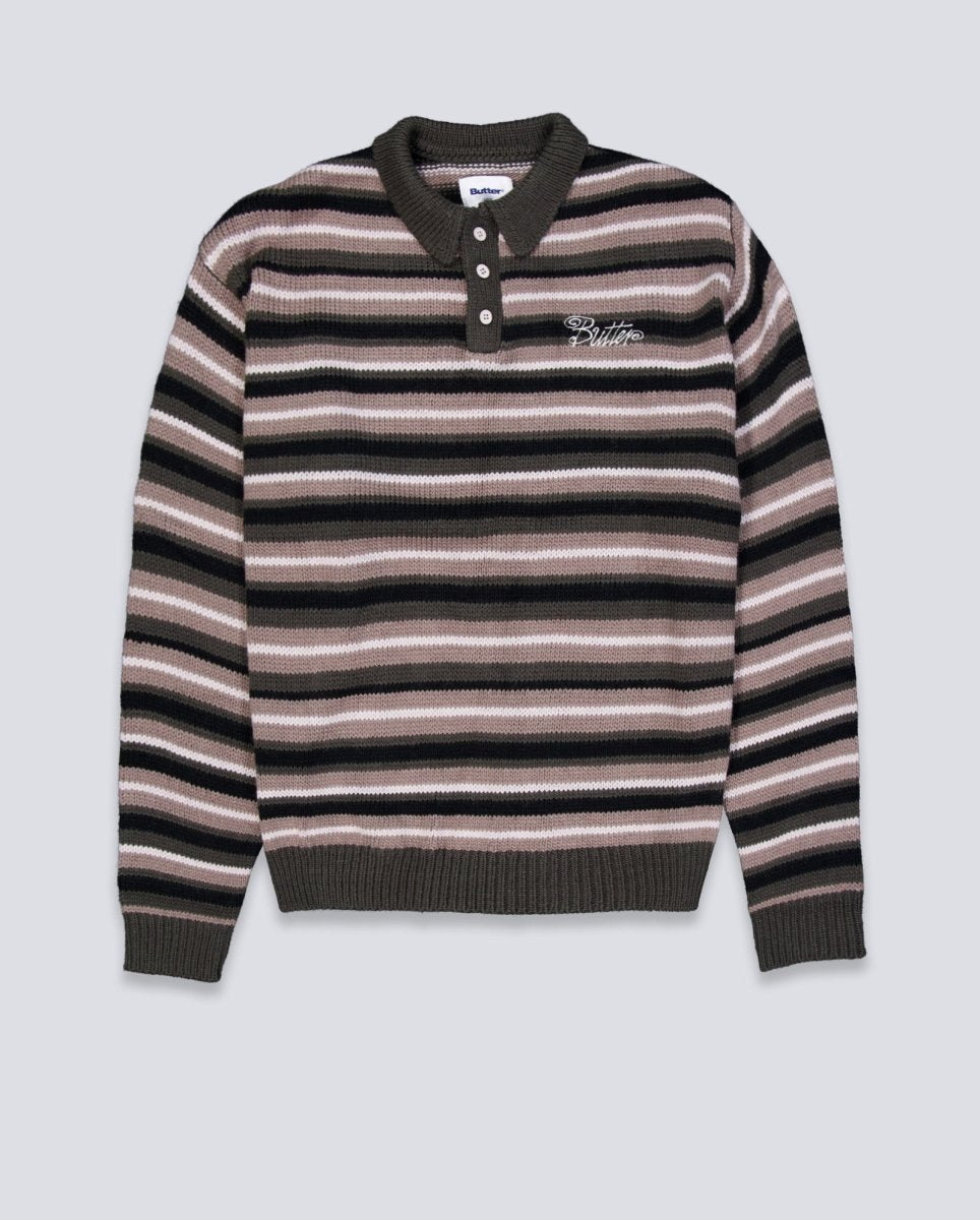 Jersey Butter Goods Ombre Stripe Knit Gris Unisex