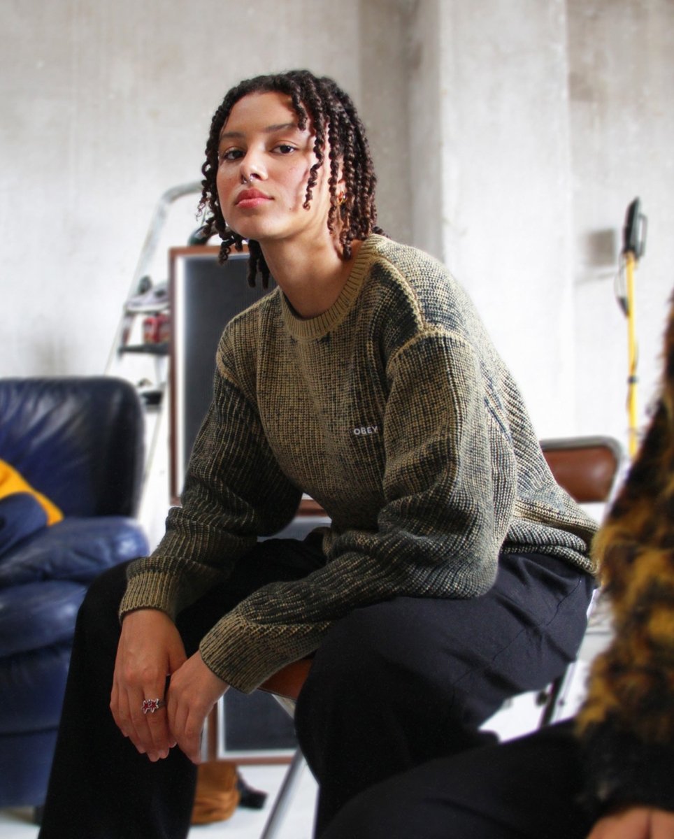 Jersey Obey Spray Effect Verde Unisex