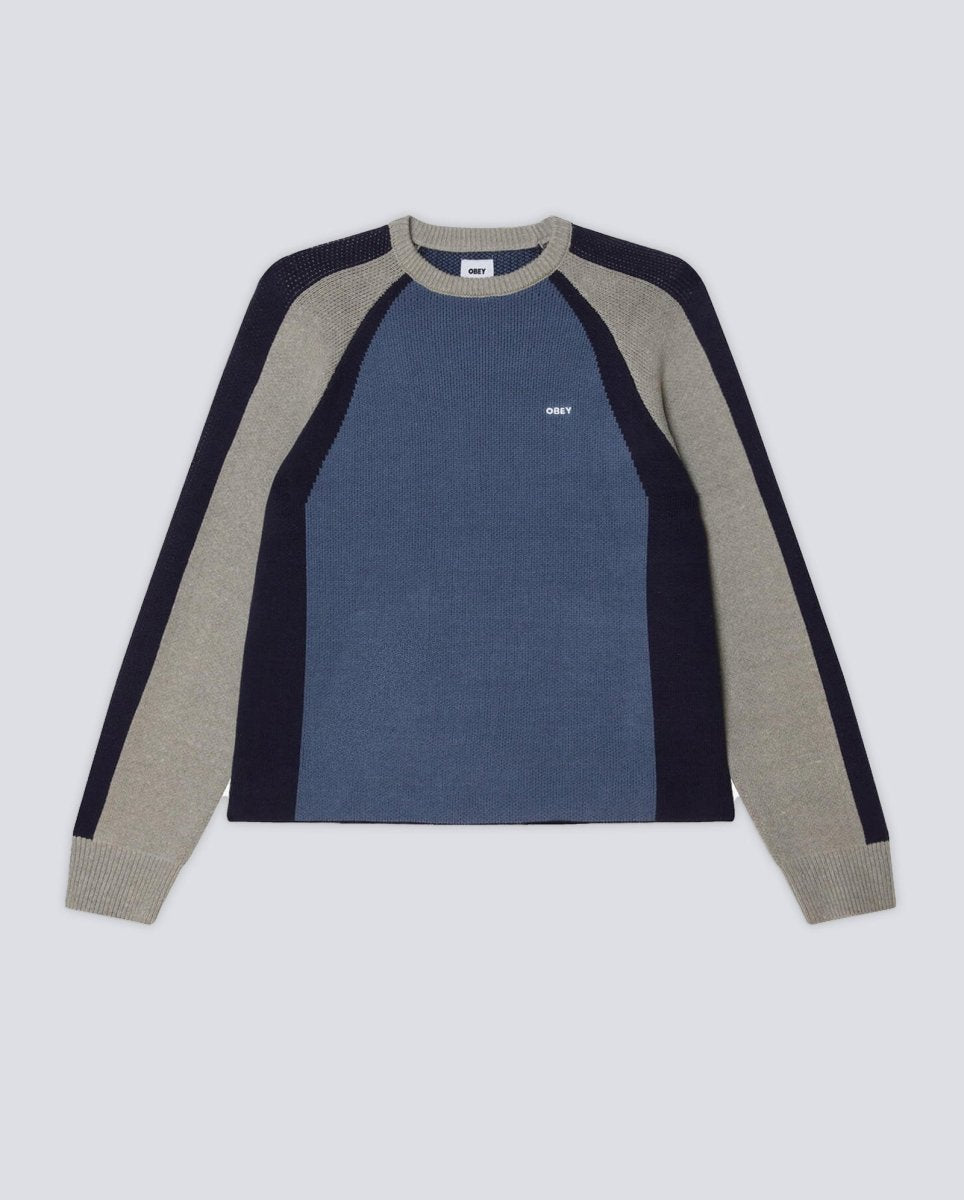 Jersey Obey Raglan Crew Neck Azul Hombre