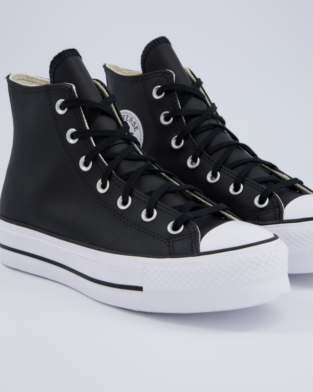 Converse All Star Lift Leather Hi Negro Mujer