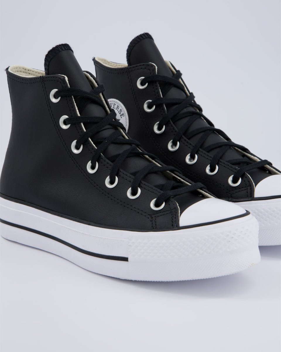 Converse All Star Lift Leather Hi Negro Mujer