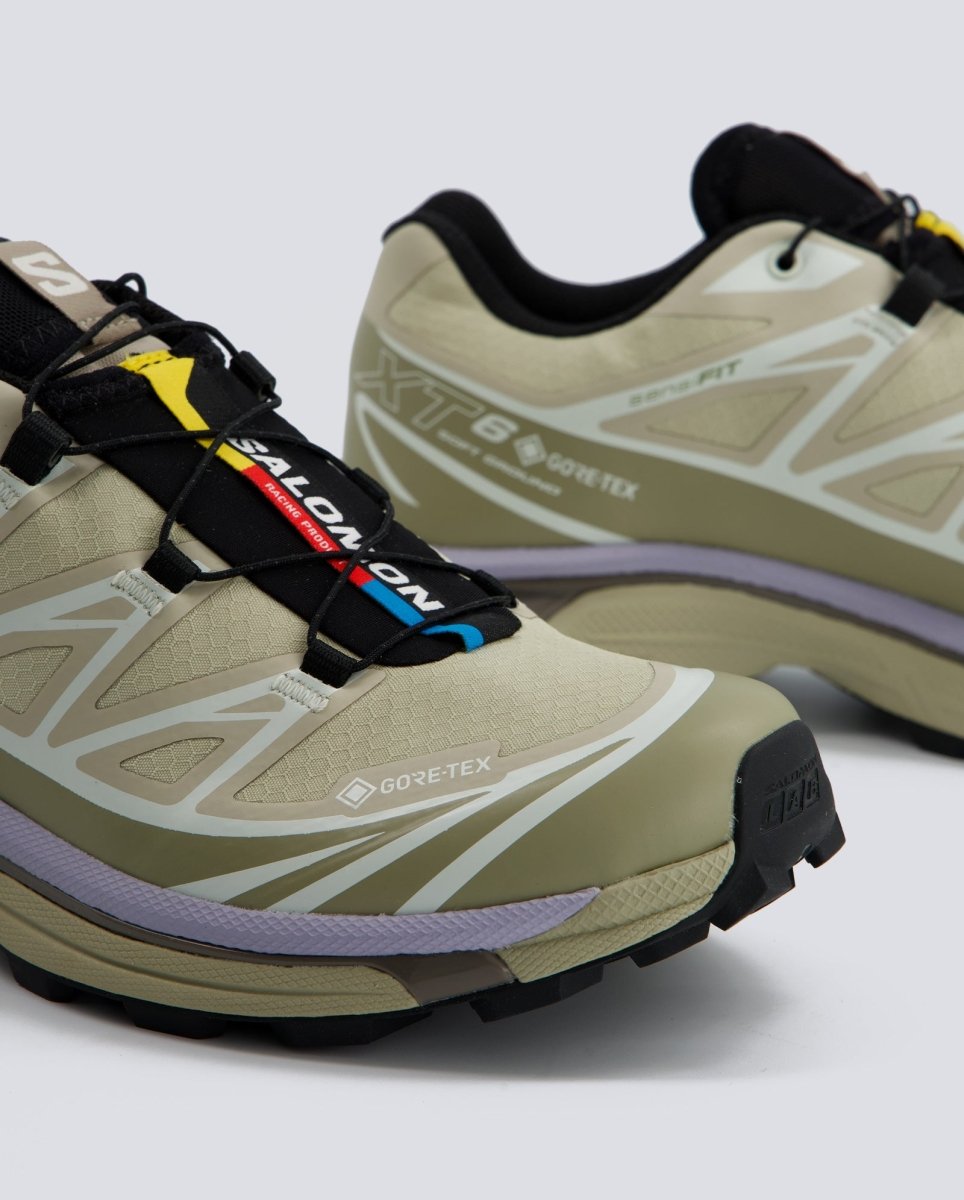 Salomon XT-6 GTX Verde Y Lila Mujer