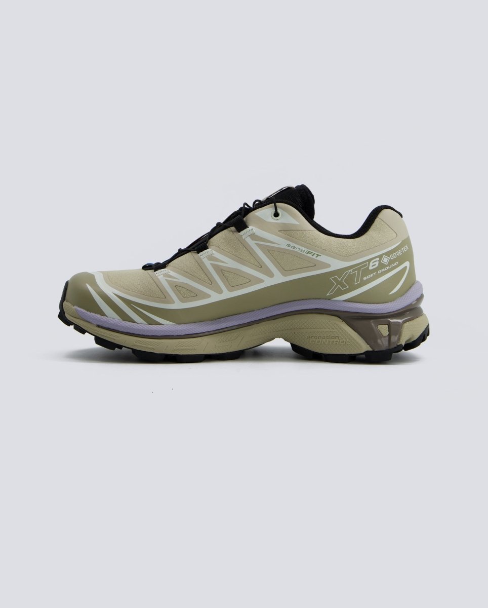 Salomon XT-6 GTX Verde Y Lila Mujer