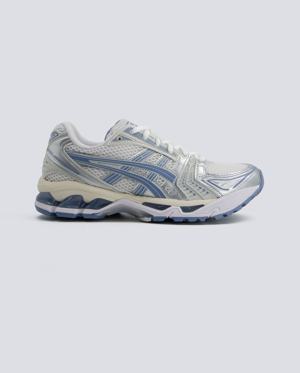 Asics Gel-Kayano 14 Plateado y Azul Mujer