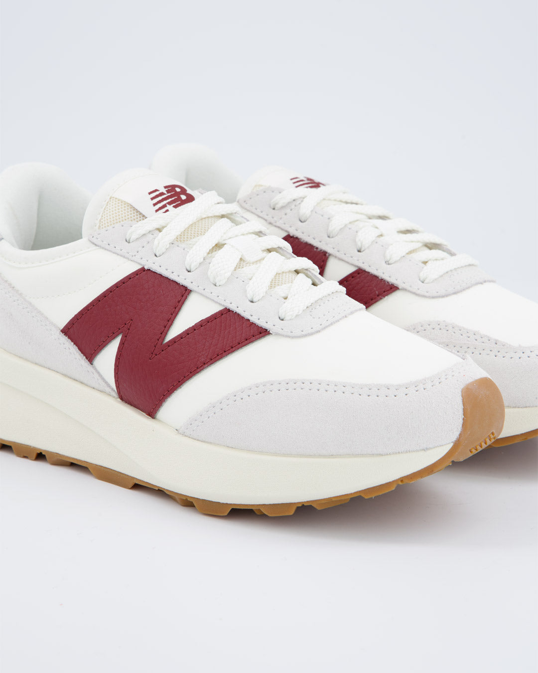 New Balance 370 Blanco Y Rojo Mujer