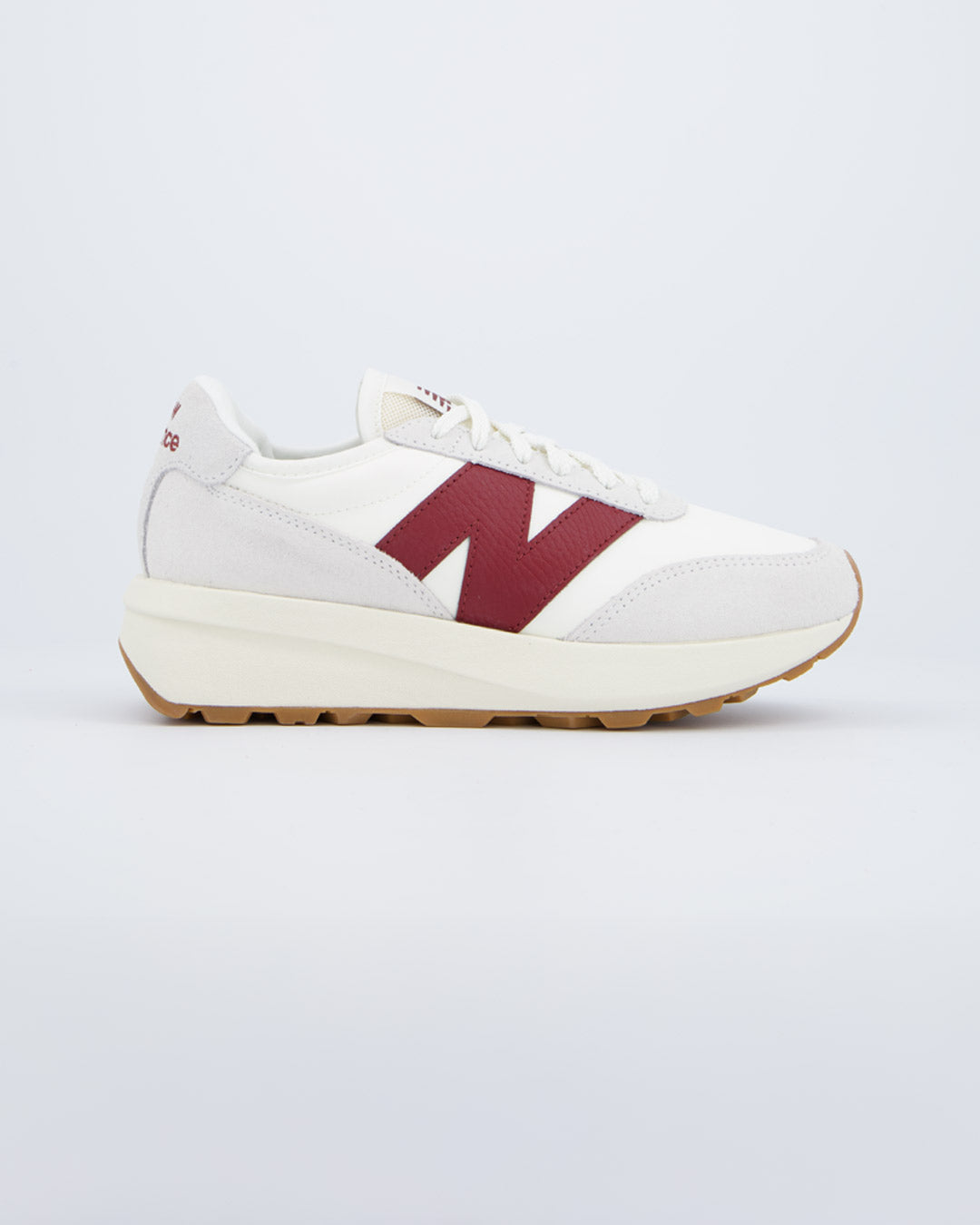 New Balance 370 Blanco Y Rojo Mujer